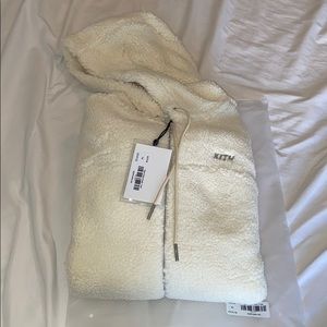 BNWT KITH Thalia Li Sherpa Hoodie. Cream. Med